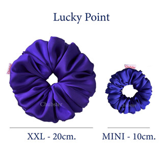 Lucky Point ยางรัดผมผ้าซาติน บางลื่น Satin Scrunchies ยางมัดผม ยางรัดผมโดนัท