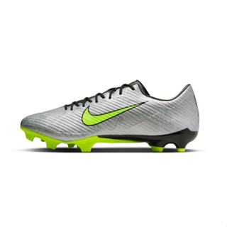 รองเท้าฟุตบอลไนกี้ของเเท้ NIKE ZOOM MERCURIAL VAPOR 15 ACADEMY XXV FG/MG - METALLIC SILVER/VOLT BLACK VOLT