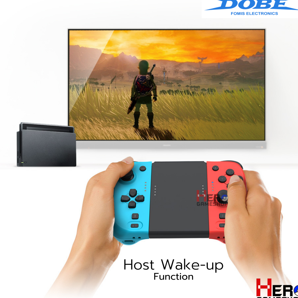 DOBE Joy-Con Double Motor Vibration สั่นแรง แถมฟรี Grip 2 ชิ้น / สายชาร์จ / Wake Up ได้