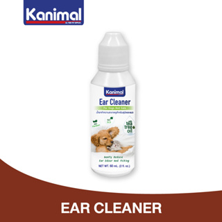 Kanimal Ear Cleaner 60 ml. น้ำยาเช็ดหู ขจัดไรในช่องหู สูตร Tea Tree Oil ลดกลิ่นอับ สำหรับสุนัขและแมว (60 มล./ขวด)