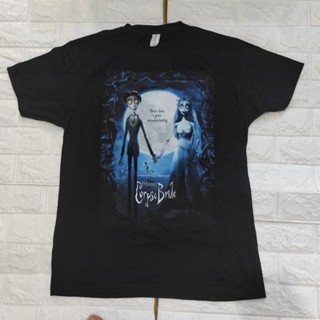 เสื้อยืดหนังภาพยนตร์ผลงานของ Tim Burton เรื่อง Corpse Bride หายากน่าสะสม