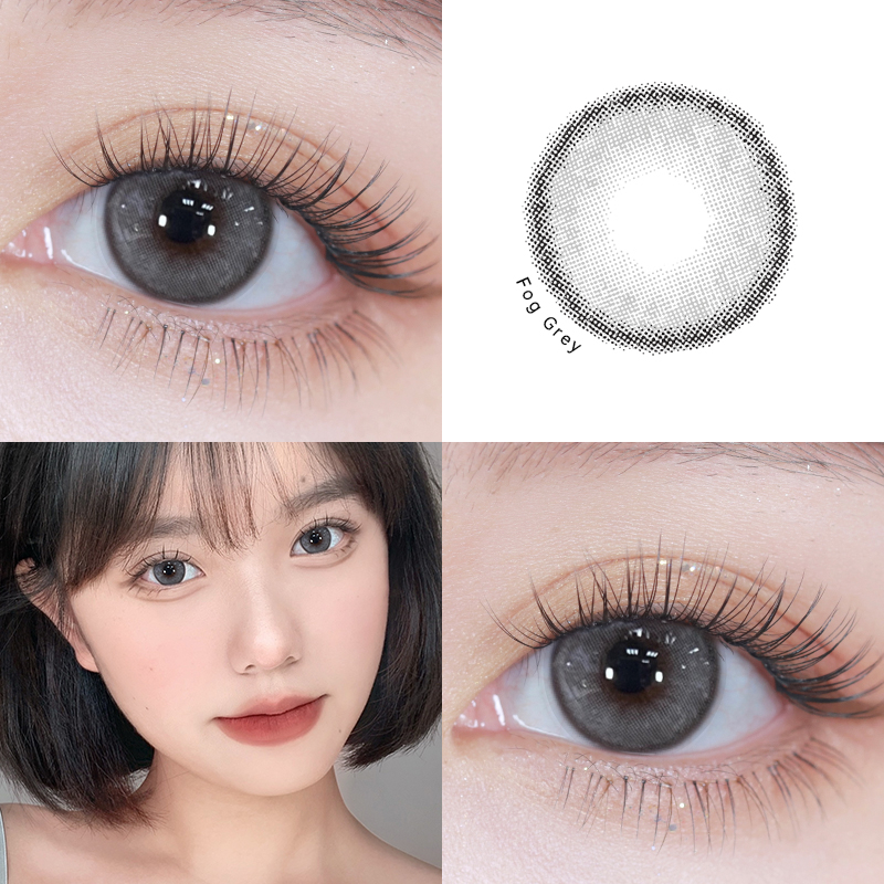 MIDROO🌈 คอนแทคเลนส์  ลายฮิต ขายดีมาก Fog Brown/ Gray / Blue/ Green ขนาดมินิ ค่าสายตาปกติ1คู่-14.0mm - รูปที่ 6
