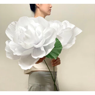 ดอกมะลิซ้อนยักษ์ วันแม่ jasmine flower ดอก40,60 ยาว ~ 80ซม ดอกไม้ยักษ์, Giant flower, ของขวัญ พร็อพถ่ายรูป paper flower