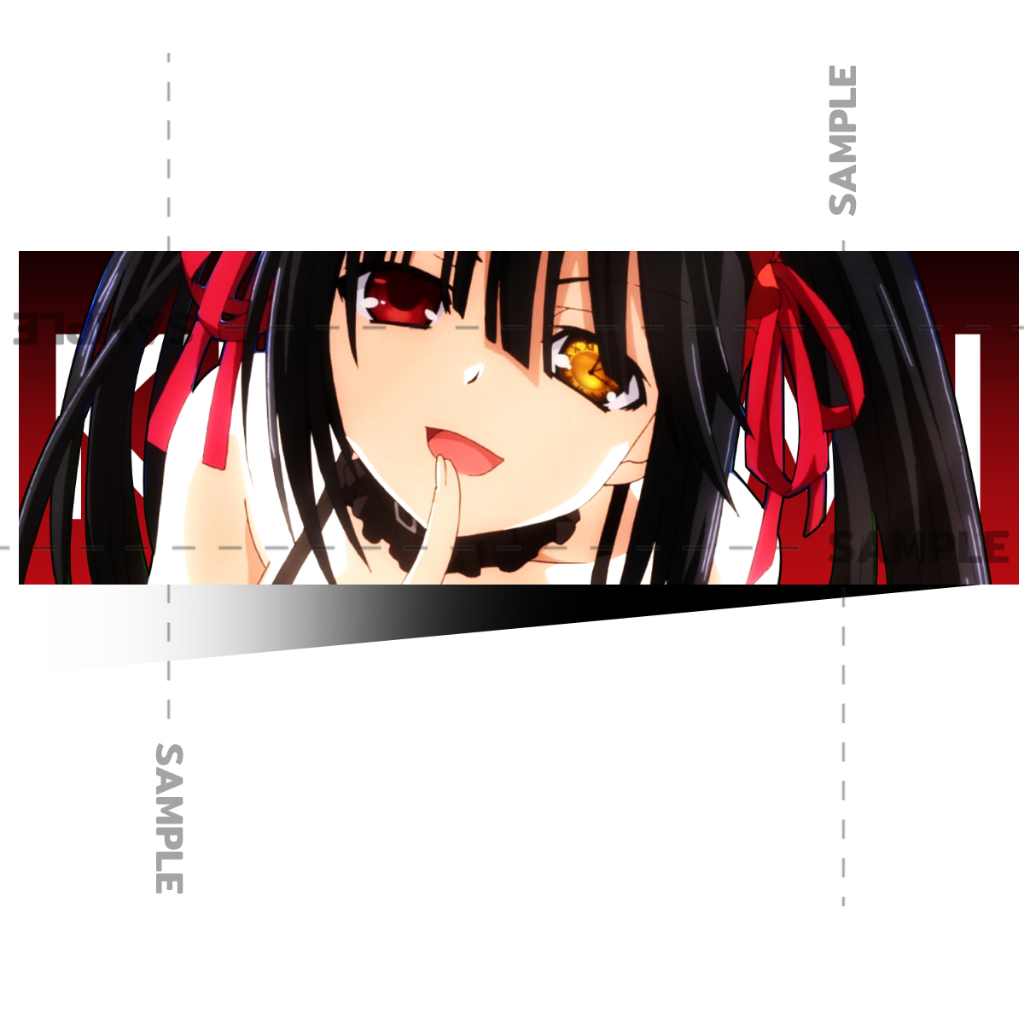 Kurumi Anime สติกเกอร์ 2 แผ่น คุรุมิ อนิเมะสติกเกอร์ Anime Stickers 2 PCS ติดผนัง