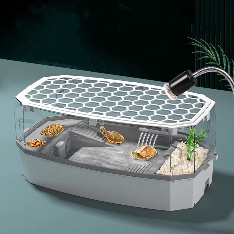 แทงค์เลี้ยงเต่า รวมกรองน้ำเต่าในตัว Nomoypet Turtle tank เปลี่ยนน้ำง่าย อ่างเลี้ยงเต่า กระบะเลี้ยงเต่า