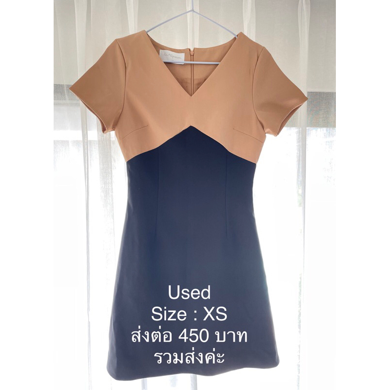 ::Used:: ส่งต่อชุดเดรส La Mignonne : Zabina dress สีน้ำตาลตัดดำ
