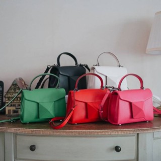 กระเป๋าถือผู้หญิง หนังแท้ ทรงน่ารัก Soft jelly handbag สีสดใส ใบเล็ก มีสายสะพายยาว crossbody