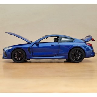 โมเดลรถเหล็ก BMW M8 scale 1:32 มีเสียง มีไฟ ไม่มีกล่อง รถยาว 6 นิ้ว