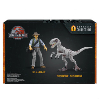 โมเดล Hammond Collection Jurassic World Dr. Alan Grant &amp; Velociraptor