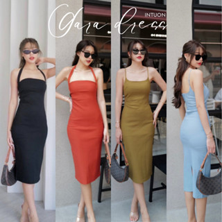 พร้อมส่งค่าา INTUON Gara dress เดรสทรงสวย ดีเทลสายผูกคอ/ Korykora dress สายเดี่ยว T-Shirtnista