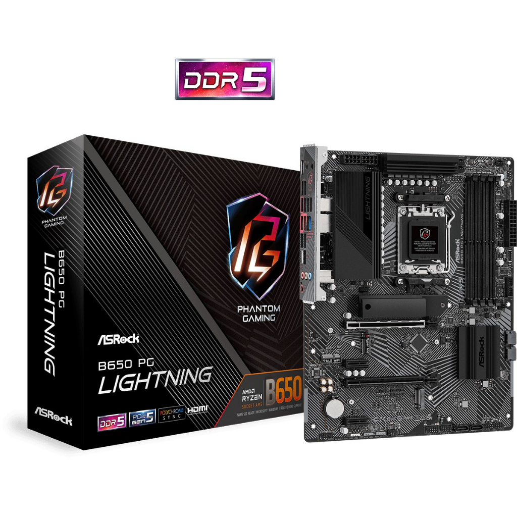 [สินค้าใหม่] ASROCK B650 PG LIGHTING เมนบอร์ด Mainboard  AM5 AMD DDR5