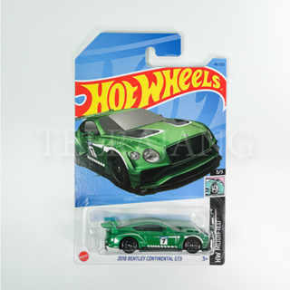 Hotwheels 2018 Bentley Continental GT3-Green color and No7