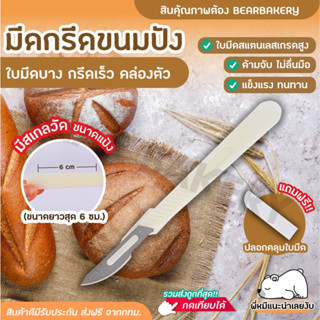 💥ส่งฟรี💥มีดกรีดขนมปัง Bearbakery สแตนเลสแท้ มีดกรีดลายขนมปัง มีดตัดบาแกตต์ มีดตัดเค้ก มีดตัดขนมปัง มีดหั่นขนมปัง