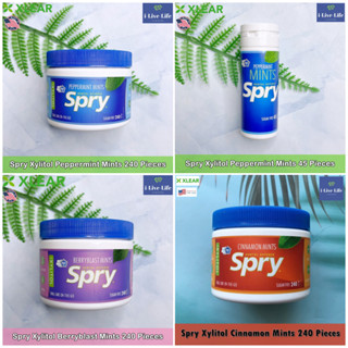 XLEAR - Spry Xylitol Mints ลูกอมลดกลิ่นปาก ลดฟันผุ ลมหายใจหอมสดชื่น breath freshener