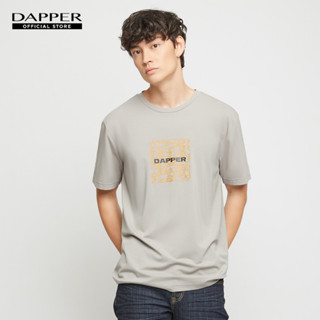 DAPPER เสื้อยืด Graffiti Logo Print สีเทา (KRA1/589RS)