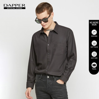 DAPPER เสื้อเชิ้ตทำงาน NO MORE IRON ทรง Regular Fit สีดำ (BSLB1/103RN)