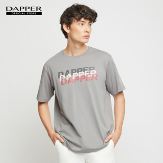 DAPPER เสื้อยืด Triple Logo Print สีเทา (KRA1/610RS)