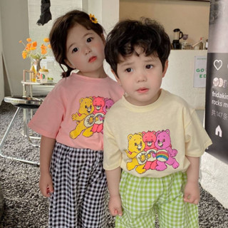 ชุดเซตเด็ก ᴄᴀʀᴇʙᴇᴀʀ เสื้อ+กางเกงลายสกอต คุ้มมากก สีสันสดใสเข้ากับซัมเมอร์สุดๆ