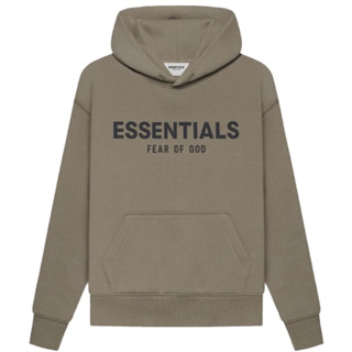 ESSENTIALS KIDS FRONT LOGO EMBOSSED HOODIE (TAUPE)