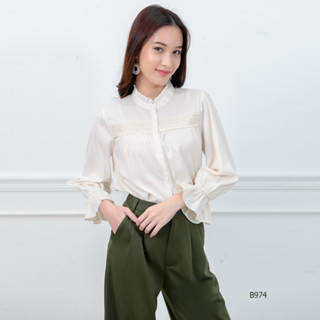 AMILA Blouse AM-B974 โดบี้ แขนยาว IGPU22-10