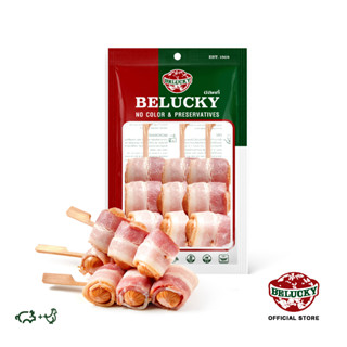 Belucky บีลัคกี้ Bacon Wrapped Hotdog 3x3 เบคอนพันไส้กรอกไก่ 3 เม็ด 3 ไม้