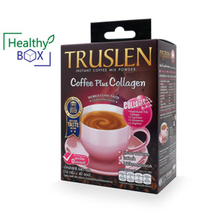 (คอลลาเจน) TRUSLEN Coffee Plus Collagen 40 ซอง ทรูสเลน คอฟฟี่ พลัส คอลลาเจน กาแฟปรุงสำเร็จชนิดผงผสมคอลลาเจน