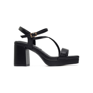 SHU BEDDY WALK 3" Z STRAPS ON PLATFORM - BLACK รองเท้าส้นสูง