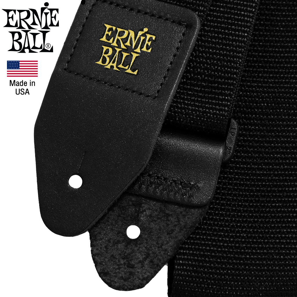 ERNIE BALL® Guitar Strap (P04037) สายสะพายกีตาร์ 3in1 รุ่น Polypro (Black) ** Made in USA**.........