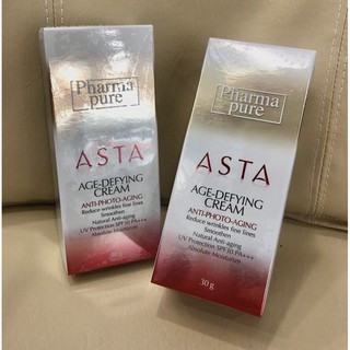 Pharmapure asta age defying cream 30 g  ครีมบำรุงผิวผสมสารป้องกันแดด ถนอมผิวจากริ้วรอยก่อนวัย