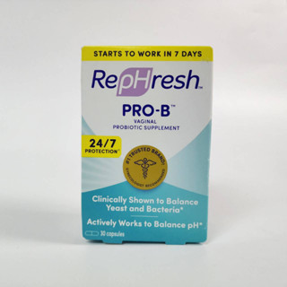 RepHresh Pro-B Probiotic Supplement for Women 30 แคปซูล โปรไบโอติกส์ สำหรับผู้หญิง ดูแล จุดซ้อนเร้น