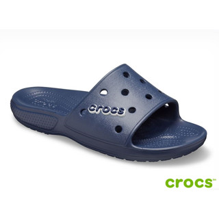 CROCS Classic Crocs Slide Navyรองเท้าแตะ คร็อคส์ แท้ รุ่นฮิต ได้ทั้งชายหญิง รองเท้าเพื่อสุขภาพ