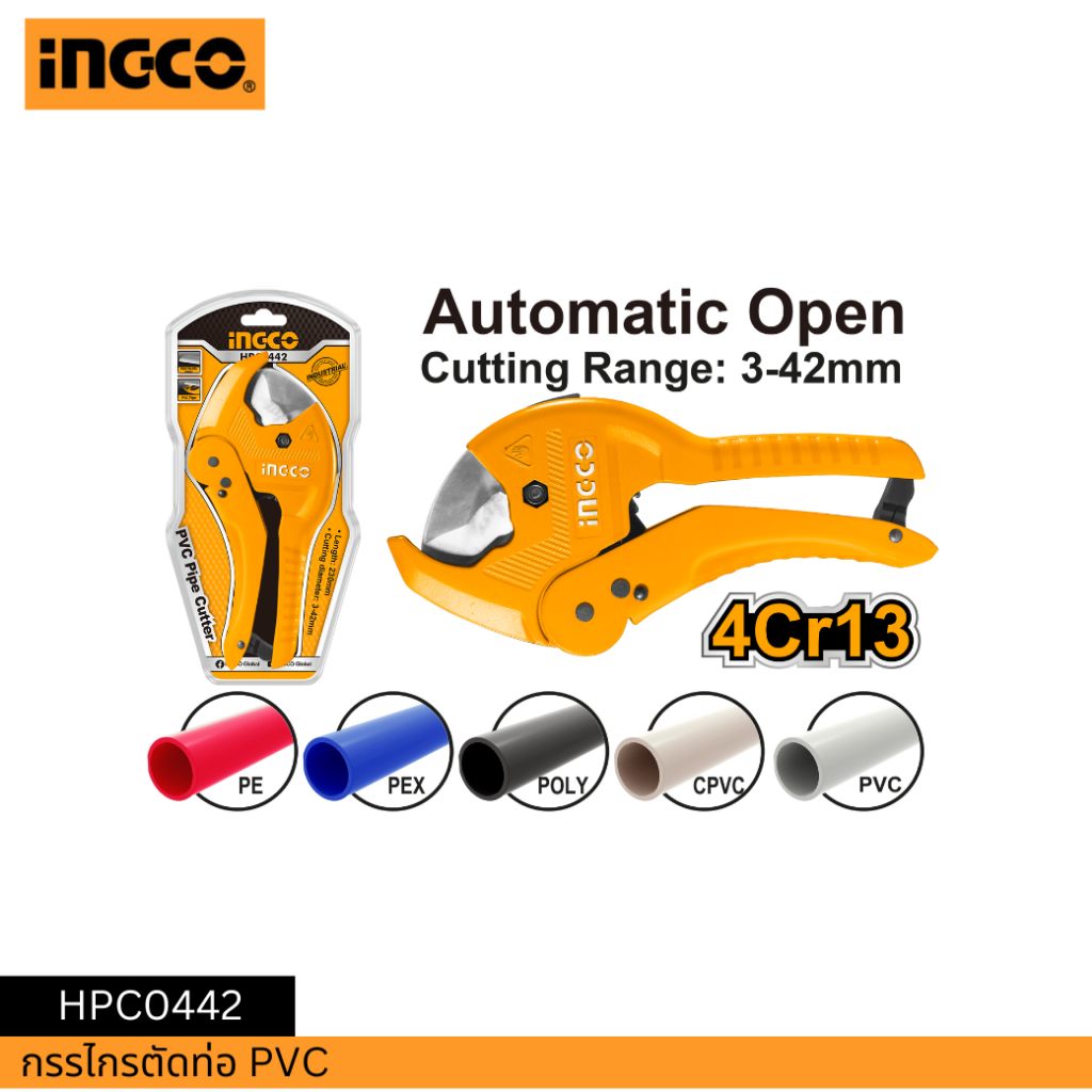 INGCO กรรไกรตัดท่อ PVC HPC0442