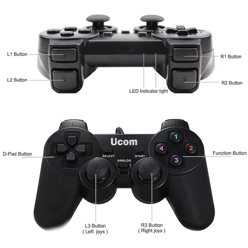 จอยเกมส์ จอยเกมส์ PC จอยสติ๊ก จอย Joy Stick จอย USB For PC แบบสาย USB รองรับPC/WINXR/WIN7/WIN8/WIN10/WIN11