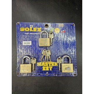 Solex กุญแจ Master key 3ตัวชุด ขนาด 45มิล  ระบบลูกปืน ของแท้