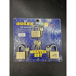 Solex กุญแจ Master key 3ตัวชุด ขนาด 45มิล  ระบบลูกปืน ของแท้