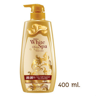 ถูกที่สุด โลชั่นทาผิว มิสทิน ไวท์ สปา สวิส โกลด์ เซรั่ม Mistine White SPA Swiss Gold Serum Lotion 400 มล.