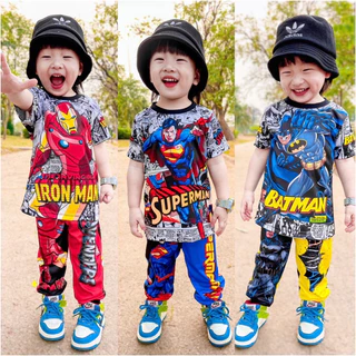 ชุดเด็กชายขายาว เสื้อแขนสั้น กางเกงขายาว ชุดเท่ห์