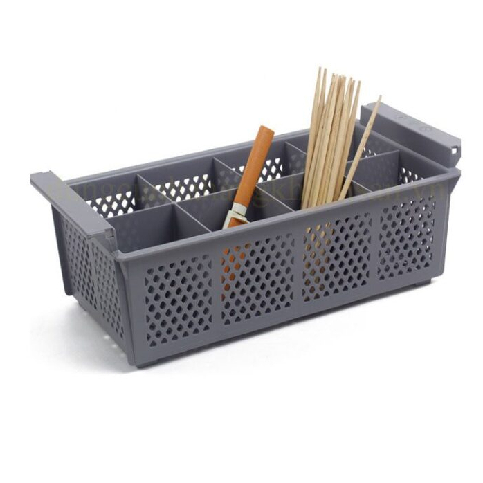 ที่ใส่ช้อนส้อม ตะกร้าช้อนส้อม ตะกร้าล้างช้อนส้อม Cutlery Basket - 8 Compartment 8 ช่อง (PP)