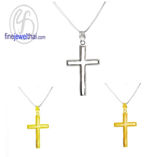 Finejewelthai-จี้ไม้กางเขน-จี้เงิน-เงินแท้-P1200000