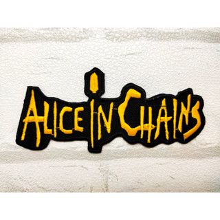 ตัวรีดติดเสื้อ Alice In Chains อาร์มรีด อาร์มปัก ตกแต่งเสื้อผ้า หมวก กระเป๋า แจ๊คเก็ตยีนส์ Hipster Embroidered Iron On S