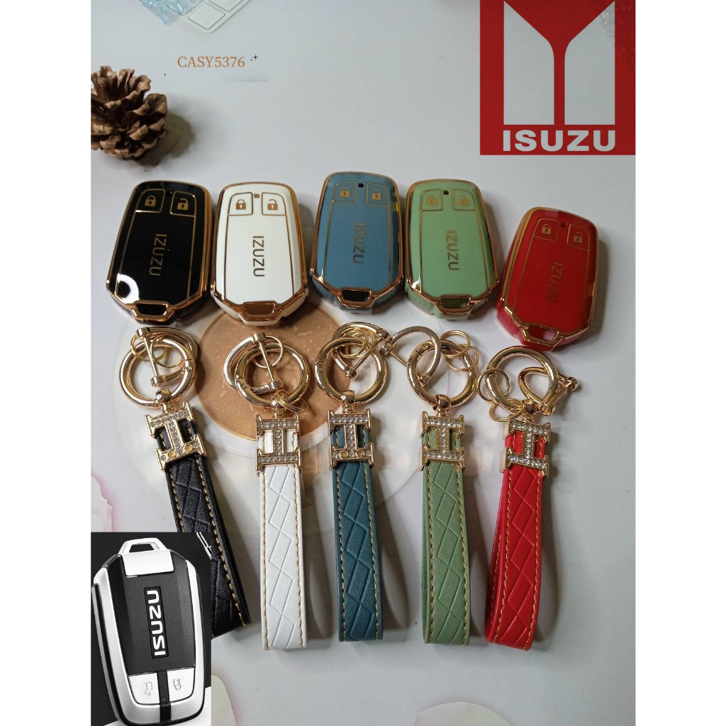 ISUZU D-MAX 1.9Blue Power, MU-X ปลอกหุ้มกุญแจรีโมทรถยนต์​ เคสกุญแจรีโมทรถยนต์ ซองกุญแจรถยน์ TPU แบบหุ้มเต็มกุญ ISUZU