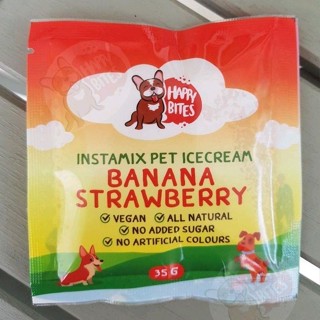 🍓🍌 Refill ผงไอศครีมรสสตรอเบอรี่กล้วย 35 g สําหรับสัตว์เลี้ยง Instamix Strawberry Banana