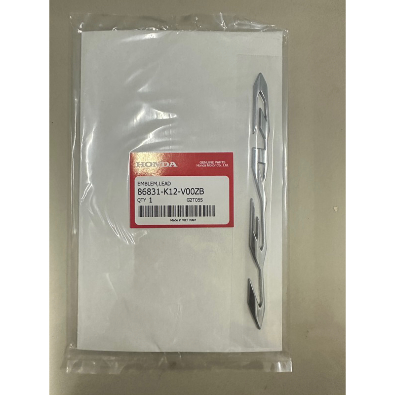 สติกเกอร์ตัวนูนLEAD125แท้ศูนย์(ข้างละ190) 86831-K12-V00ZB