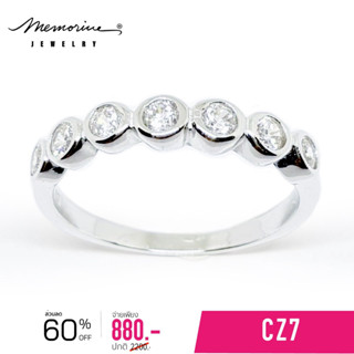 Memorine Jewelry แหวนเงินแท้ 925 ฝังเพชรสวิส (CZ) : CZ7