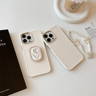 เคส สำหรับ ไอโฟน เคสซิลิโคน สินค้าพร้อมส่งจากไทย สำหรับ Iphone 14 13 12 11 Pro max ดอกไม้สายมุก TPU-R1821