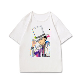 Detective Conan อะนิเมะเสื้อยืดฤดูร้อนแขนสั้นชาย Shinichi Kudo and Kid the Phantom Thief