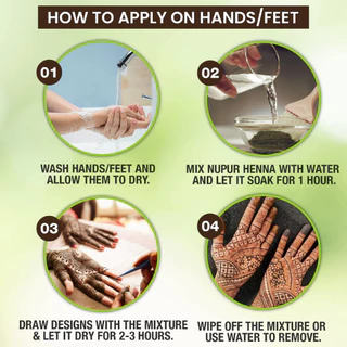 Godrej Nupur Henna 100% natural ผงเฮนน่า ผงย้อมผม เฮนน่าตามร่างกาย เฮนน่า ธรรมชาติ มี 3ขนาด 75 กรัม / 150 กรัม / 500กรัม