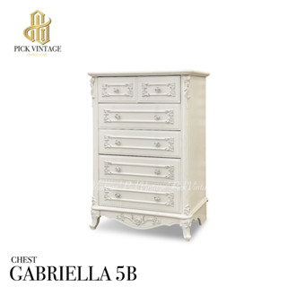 GABRIELLA 5B CHEST ตู้ลิ้นชักวินเทจ 5ชั้น 6ลิ้นชัก รุ่น กาเบรียลลา 5B