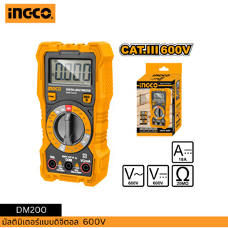 INGCO มัลติมิเตอร์แบบดิจิตอล 600V DM200