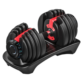 อุปกรณ์ออกกำลังกายปรับได้ 24kg (Black/Red) 1 อัน แข็งแรง ทนทาน ที่ยกน้ำหนัก ปรับน้ำหนักได้ Adjustable Dumbbell ทนทาน